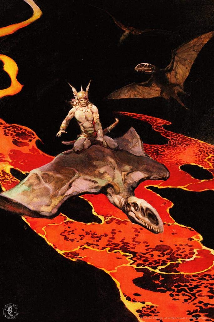 ポスター potita Amazon.com: Frank Frazetta Thor God Of Thunder Lava Flight